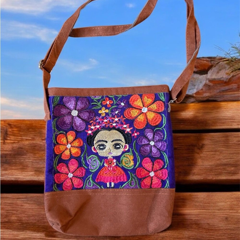 Mexico crossbody bag, girls bag, embroidered crossbody bag, Mexican Bag, Tote